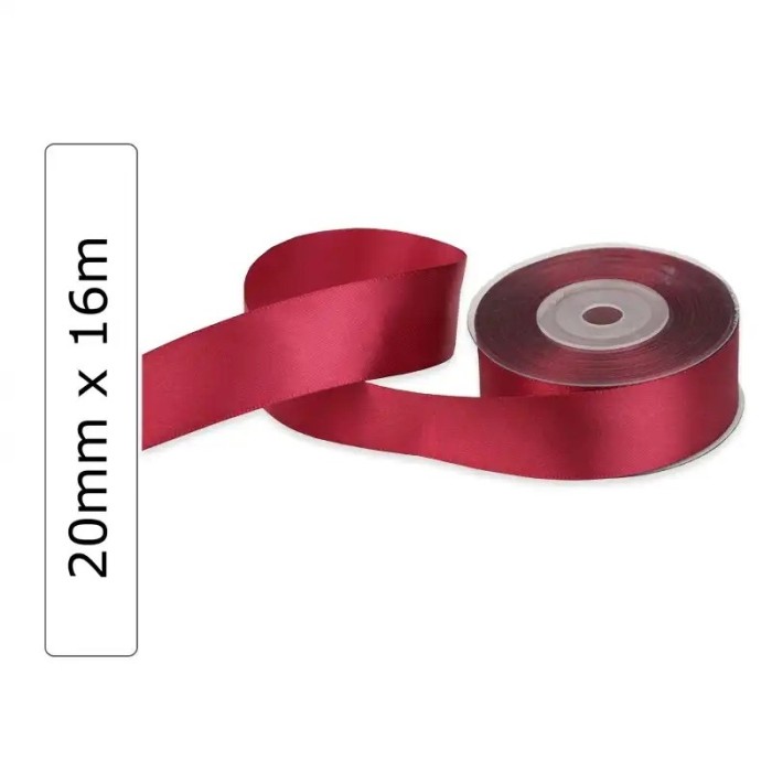 Dark Red *033 Satin Wrapping Tape 20mm x 16m