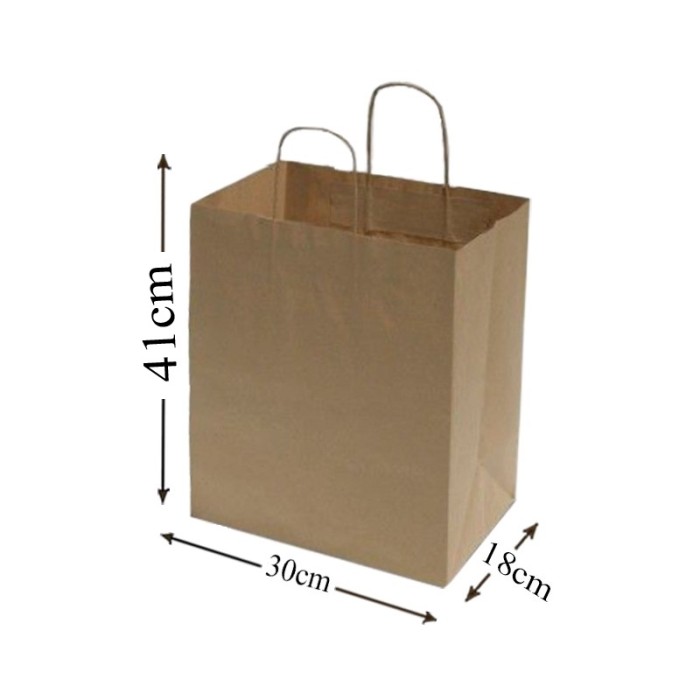 Take Away Kraft Twisted Handle Paper Bags 30x41x18
