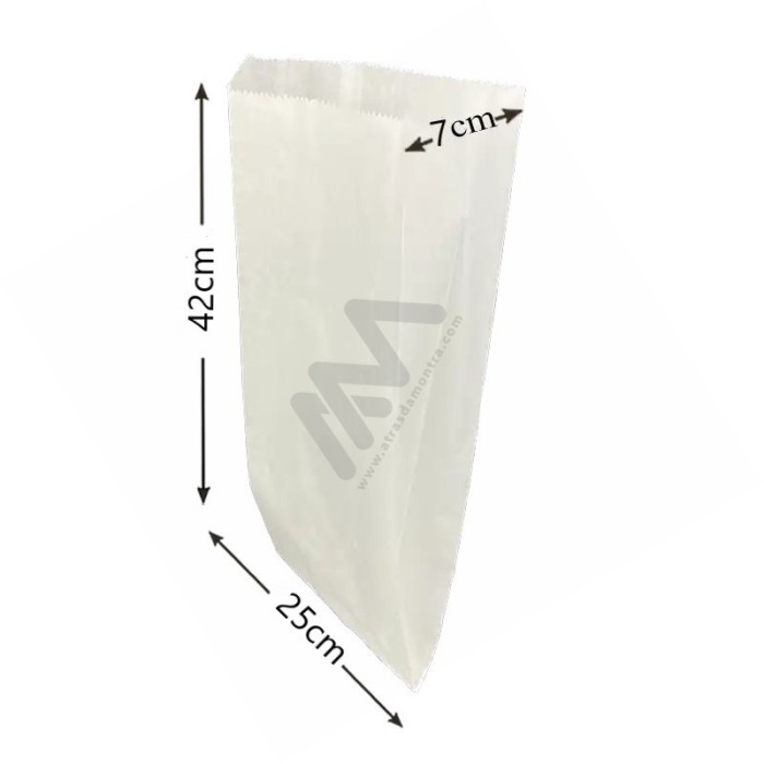White Paper bag 25x42+7 - 1000 Units