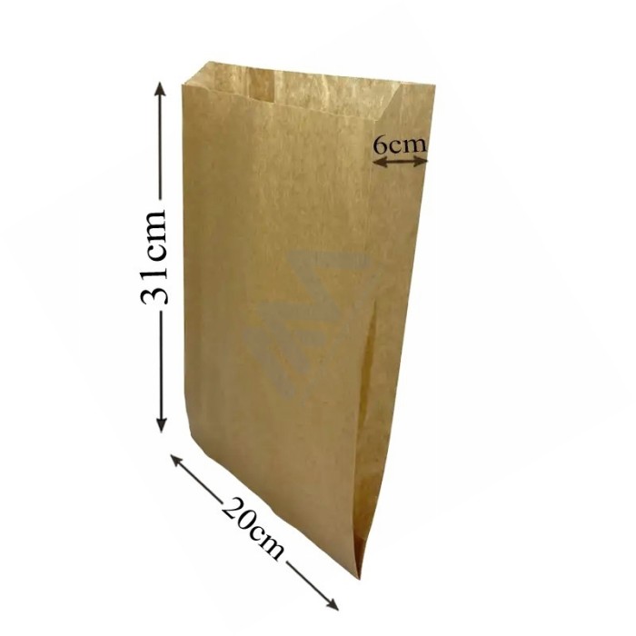 Kraft Paper bag 20x31+6 - 1000 Units