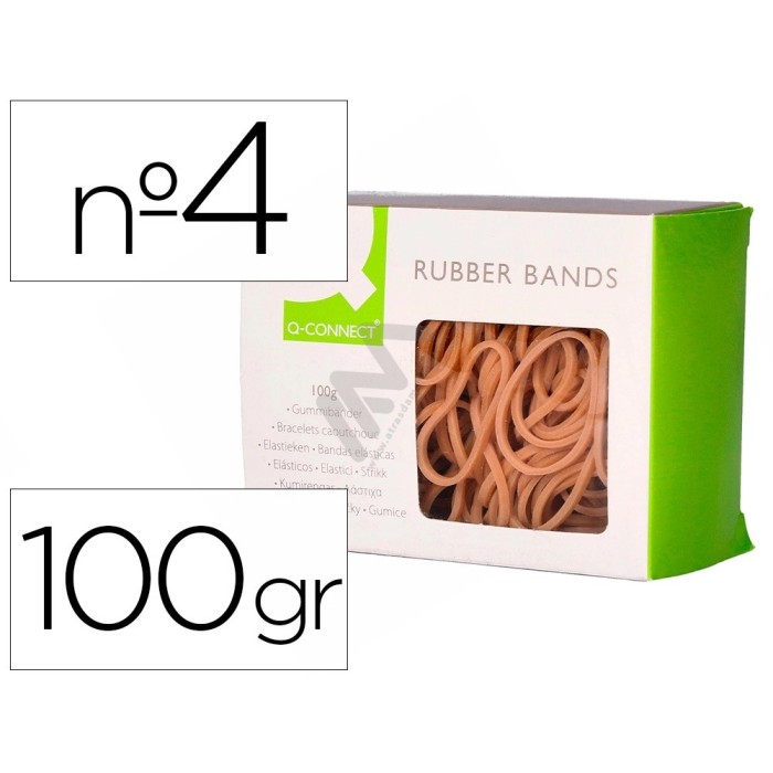 Rubber Bands Q-Connect 100 gr nº 4