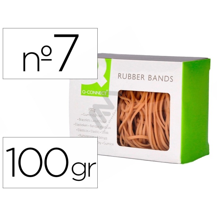 Rubber Bands Q-Connect 100 gr nº 7