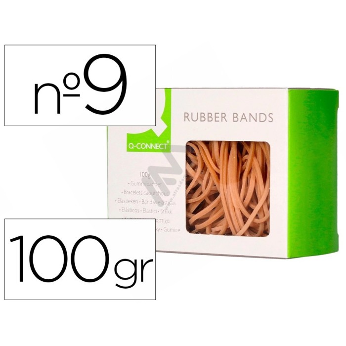 Rubber Bands Q-Connect 100 gr nº 9