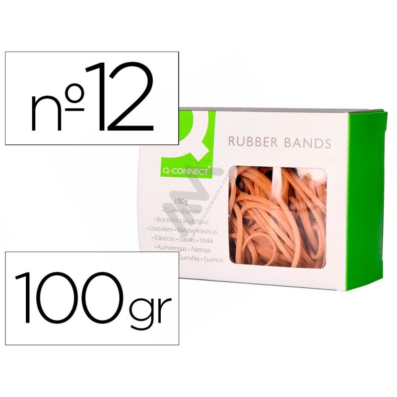 Rubber Bands QConnect 100 gr nº 12