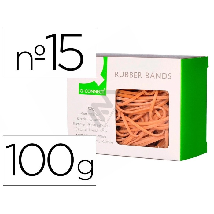 Rubber Bands Q-Connect 100 gr nº 15
