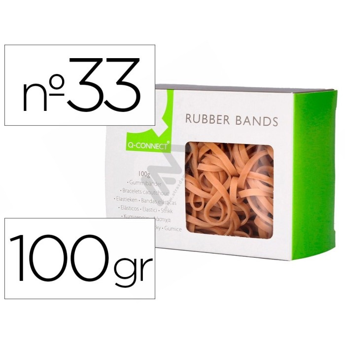 Rubber Bands Q-Connect 100 gr nº 33