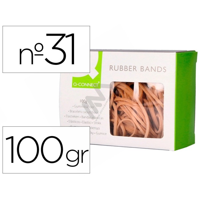Rubber Bands Q-Connect 100 gr nº 31
