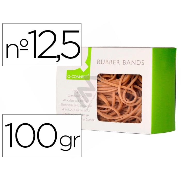Rubber Bands Q-Connect 100 gr 125x9mm nº 12,5