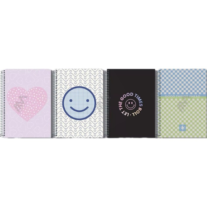 A4 Spiral Notebook 80 Checkered Sheets