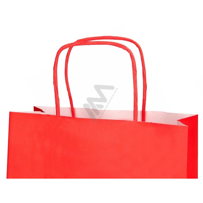 Red Twisted Handle Paper Bags 18x24x8