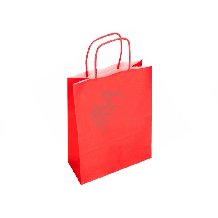 Red Twisted Handle Paper Bags 18x24x8