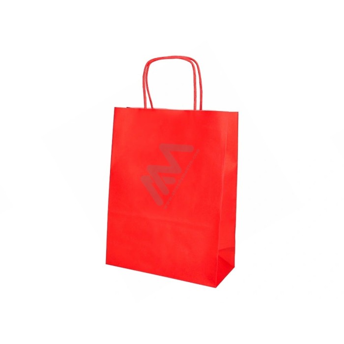 Red Twisted Handle Paper Bags 18x24x8