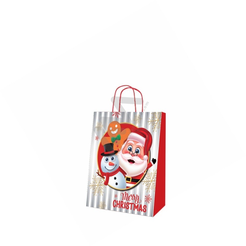 Christmas Twisted Handle Paper Bags "Santa Claus" 18x24x8