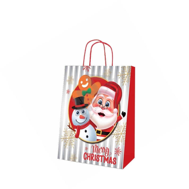 Christmas Twisted Handle Paper Bags "Santa Claus" 24x32x10