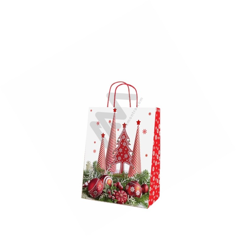 Christmas Twisted Handle Paper Bags "Christmas ball" 18x24x8