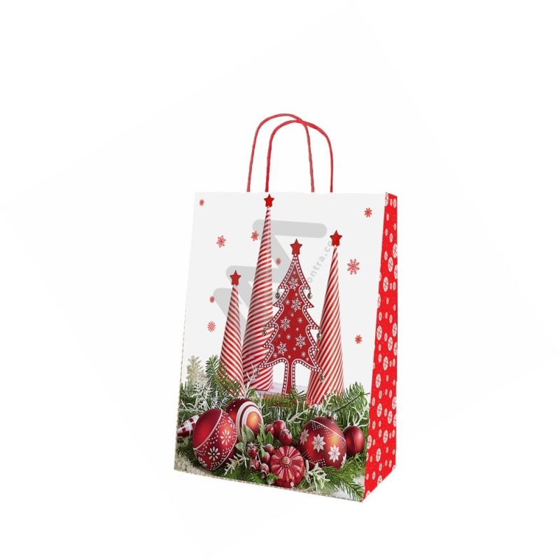 Christmas Twisted Handle Paper Bags "Christmas ball" 24x32x10