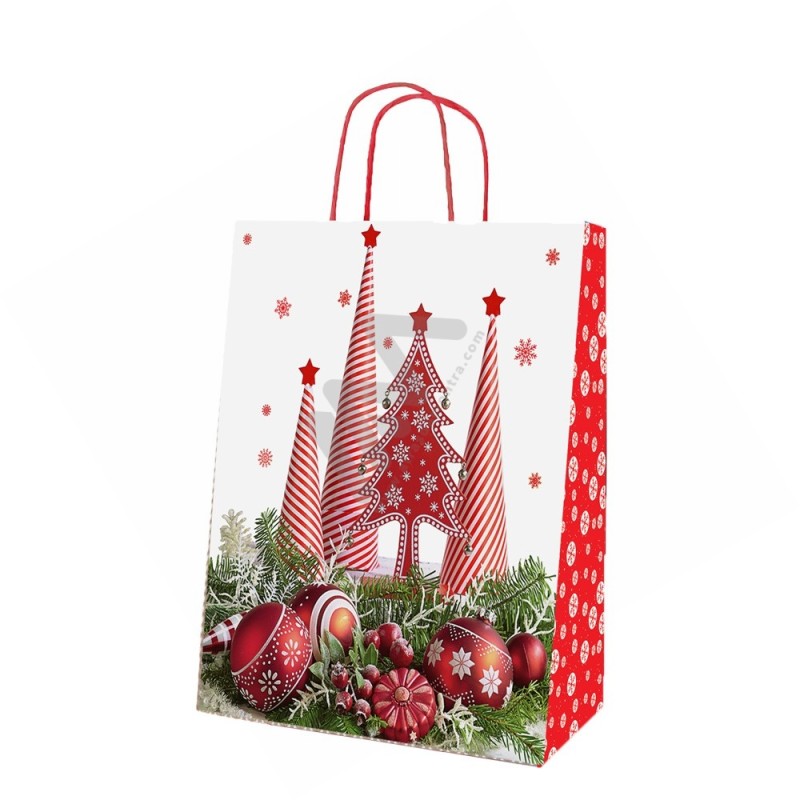 Christmas Twisted Handle Paper Bags "Christmas ball" 32x40x14