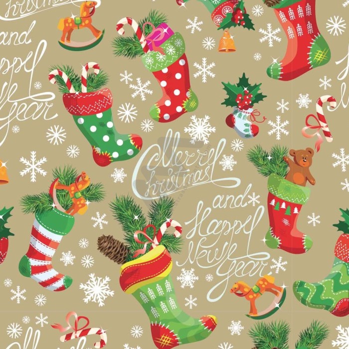 Christmas Wrapping Paper w/ 25 sheets 70x100cm