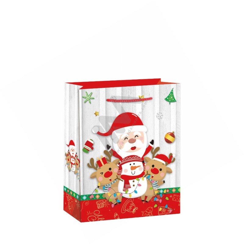 210 g/m² Christmas Rope Handle Paper Bags 26x32x12
