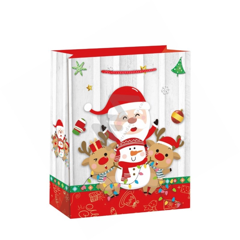 210 g/m² Christmas Rope Handle Paper Bags 31x42x12