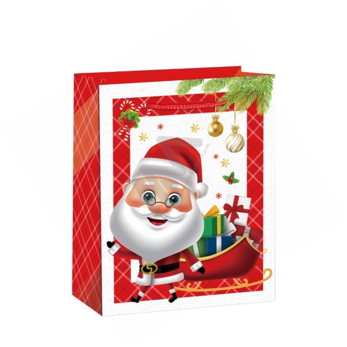 210 g/m² Christmas Rope Handle Paper Bags 31x42x12