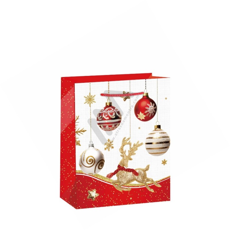 210 g/m² Christmas Rope Handle Paper Bags 26x32x12